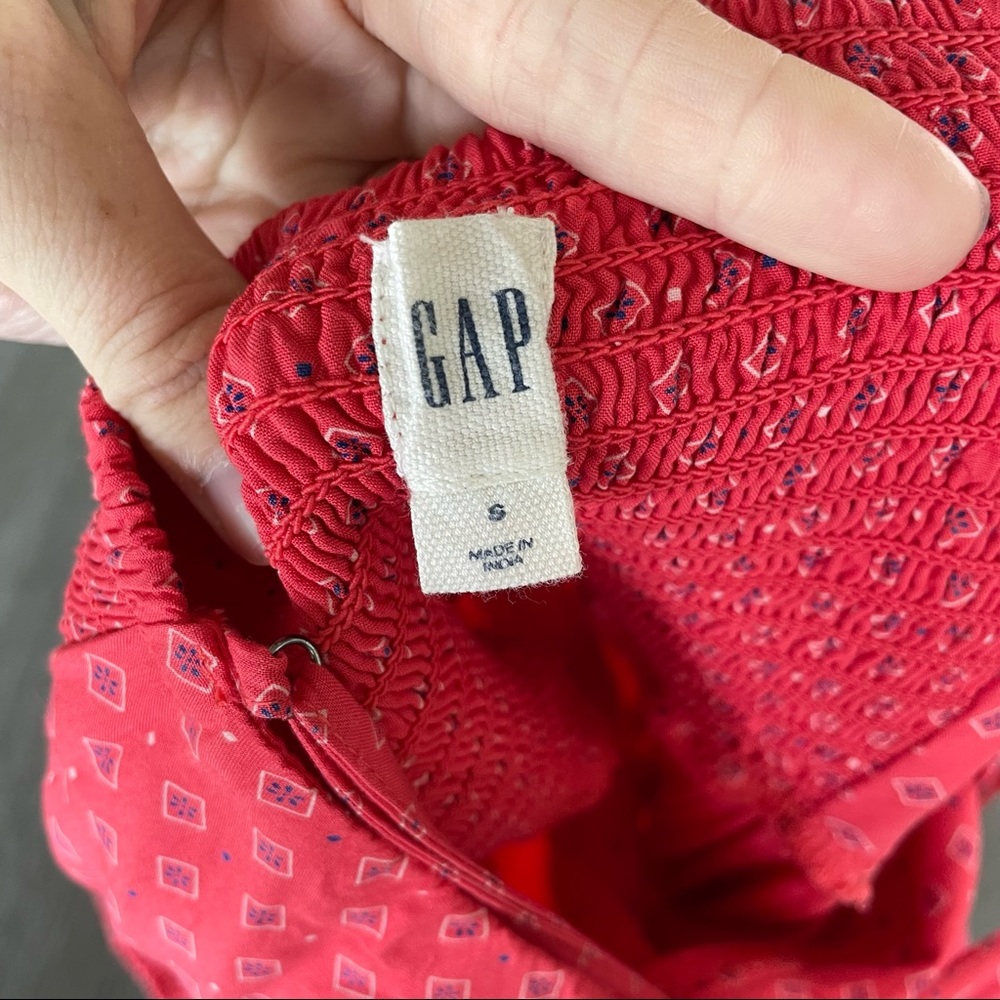 Gap Orange Fit And Flare Mini Dress With Spaghetti Straps - Picture 4 of 9